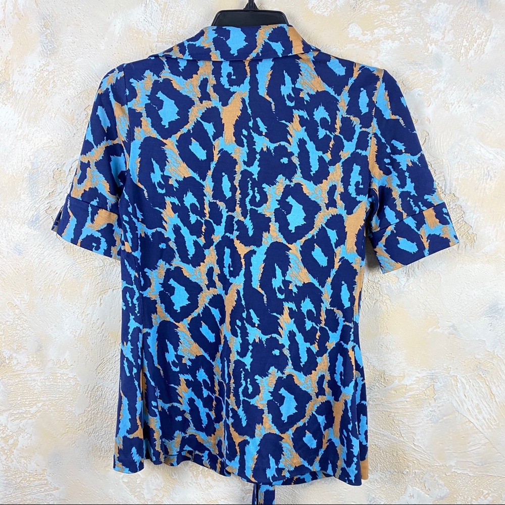 DVF Diane Von Furstenberg Animal Print Top 51 - Picture 5 of 8